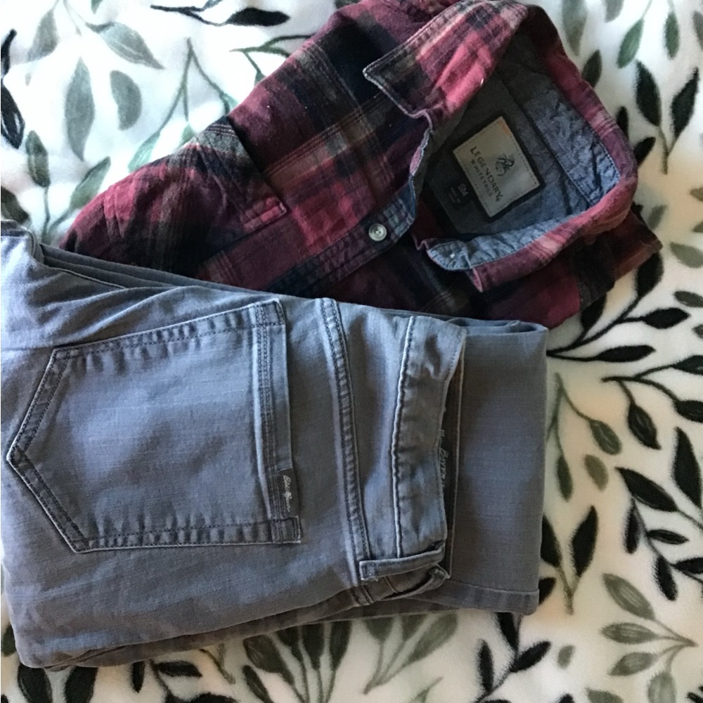 Women’s Eddie Bauer Lined Pants and Whitetail Flannel